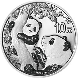 2021版熊貓金銀紀(jì)念幣30克圓形銀質(zhì)紀(jì)念幣
