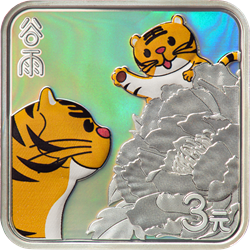 二十四節(jié)氣（光陰的故事）金銀紀念幣8克正方形銀質(zhì)紀念幣