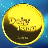 2015年3月訂制  香港萬(wàn)寧千足金純金紀(jì)念金牌黃金金牌鑄造