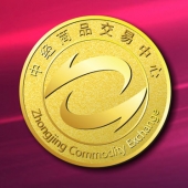 2015年3月定制　中經(jīng)商品交易中心純金徽章、萬達(dá)金銀中心千足金徽章