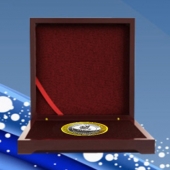 2015年12月定做　廣州軒怡公司年會純金包純銀紀念幣定做