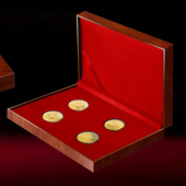 2017年2月　陜西定制　中共漢中市委洋縣政府定制純金紀(jì)念章定制