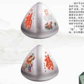 端午節(jié)銀粽子禮盒套裝,Ag.999純銀銀粽子個性定制