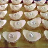 黃金元寶定制，純金元寶定做，制作千足金金元寶