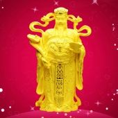 純金財神擺件定制、絨沙金財神工藝品擺件定做批發